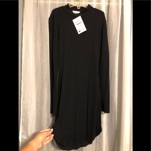 Turtle neck body con dress